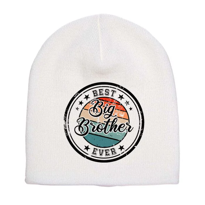 Retro Best Big Brother Ever Big Brother Short Acrylic Beanie