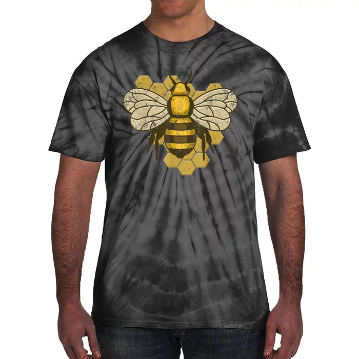 Retro Beekeeper Beekeeping Bumblebee Vintage Save The Bees Tie-Dye T-Shirt