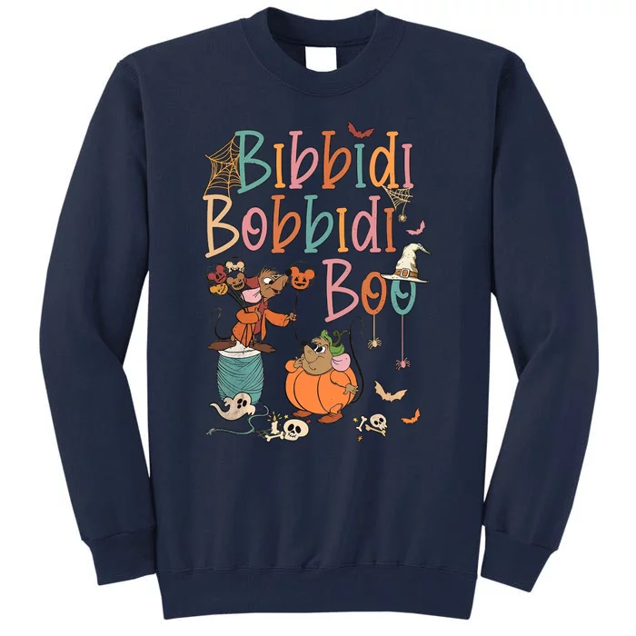 Retro Bibbidi Bobbidi Boo Halloween Jaq And Gus Halloween Pumpkin Tall Sweatshirt