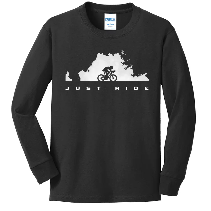 Road Biking Bicycle Cycling Kids Long Sleeve Shirt