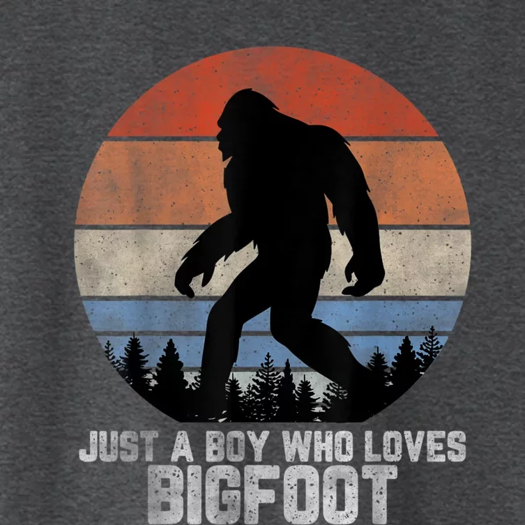 Retro Bigfoot , Bigfoot Kid , Boys Bigfoot Women's Crop Top Tee