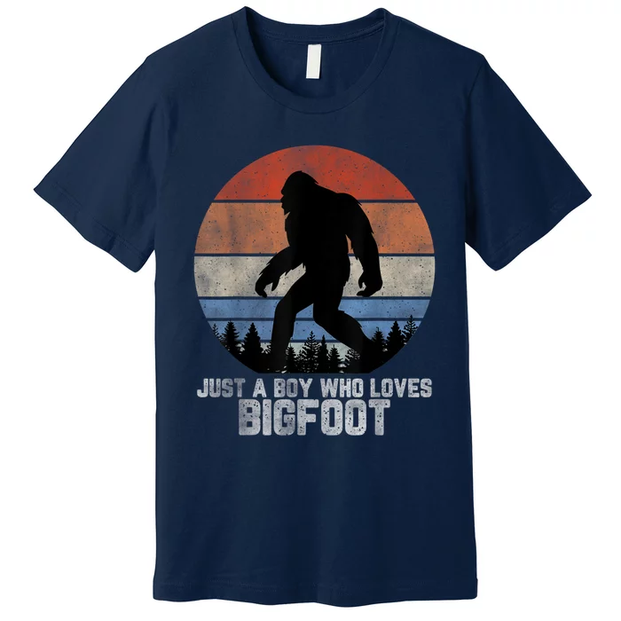 Retro Bigfoot , Bigfoot Kid , Boys Bigfoot Premium T-Shirt