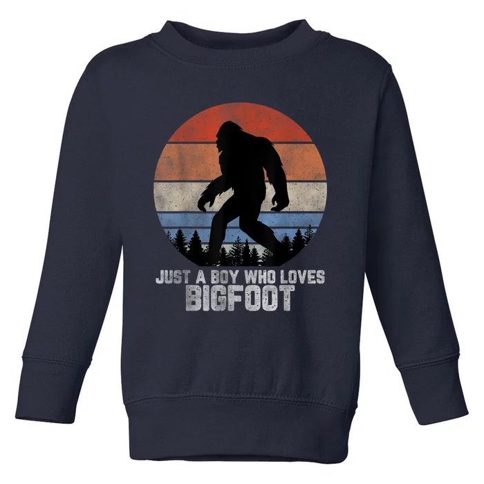 Retro Bigfoot , Bigfoot Kid , Boys Bigfoot Toddler Sweatshirt