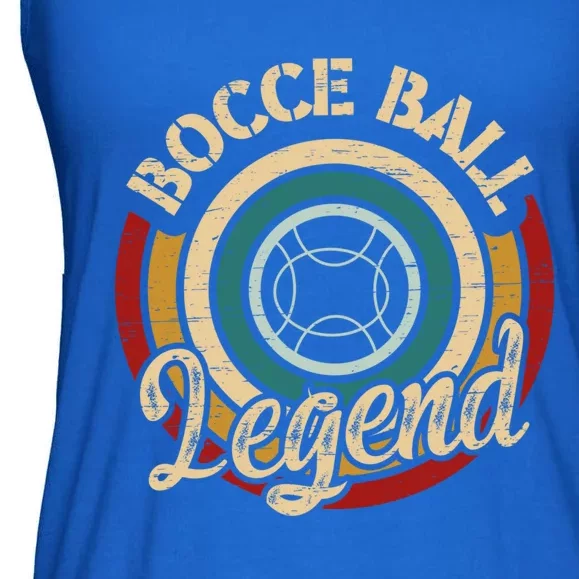 Retro Bocce Ball Legend Proud Italian Bocce Ball Gift Ladies Essential Flowy Tank