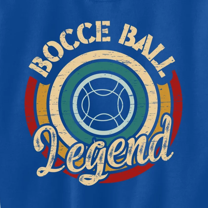 Retro Bocce Ball Legend Proud Italian Bocce Ball Gift Kids Sweatshirt