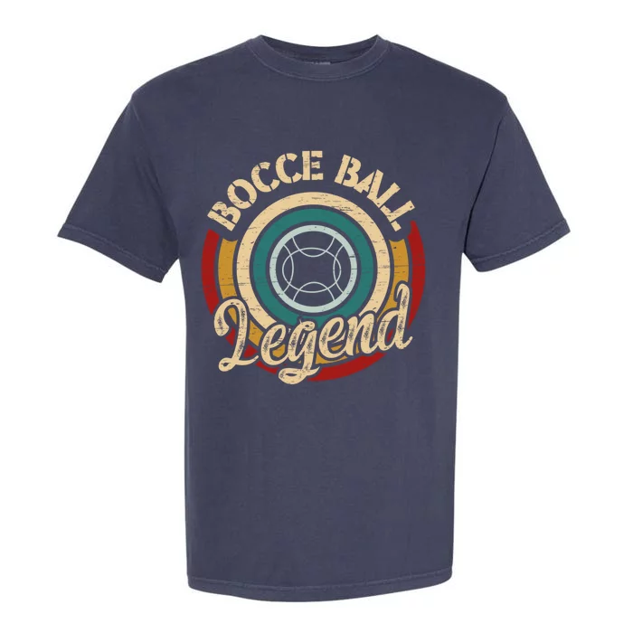 Retro Bocce Ball Legend Proud Italian Bocce Ball Gift Garment-Dyed Heavyweight T-Shirt