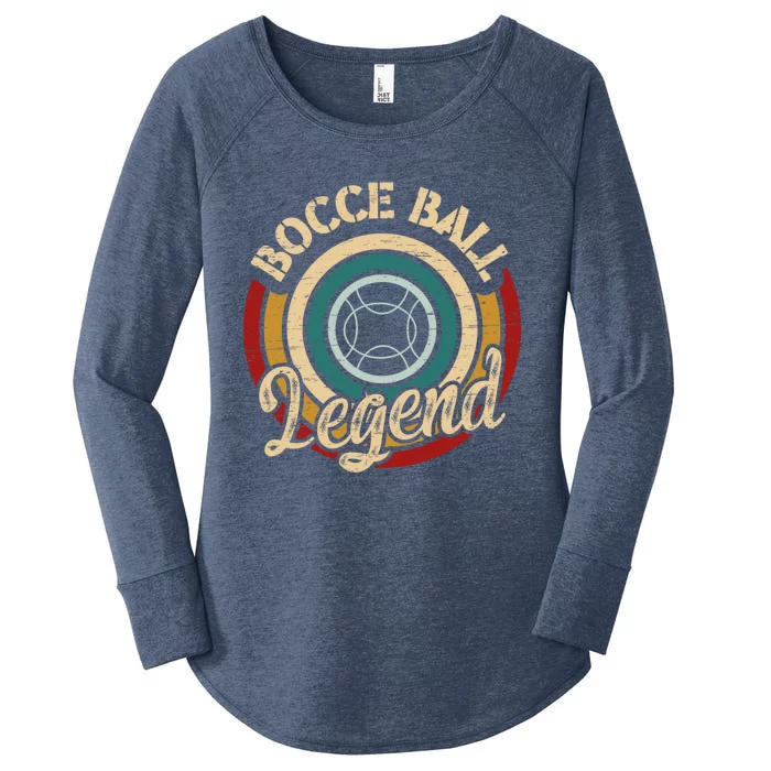 Retro Bocce Ball Legend Proud Italian Bocce Ball Gift Women's Perfect Tri Tunic Long Sleeve Shirt