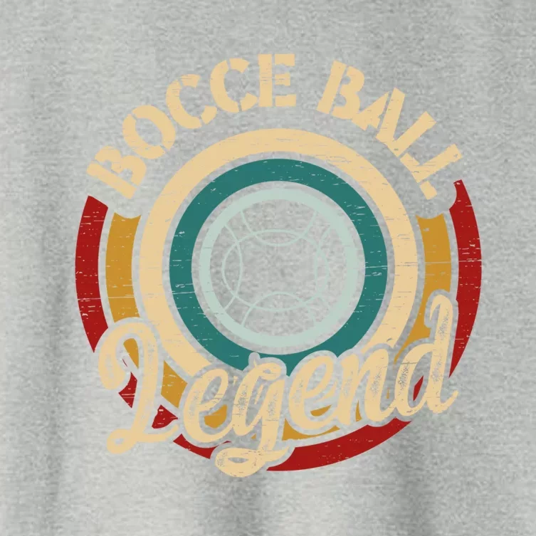 Retro Bocce Ball Legend Proud Italian Bocce Ball Gift Women's Crop Top Tee