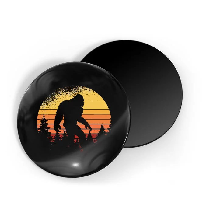 Retro Bigfoot Believer Silhouette Sasquatch Hide And Seek Magnet