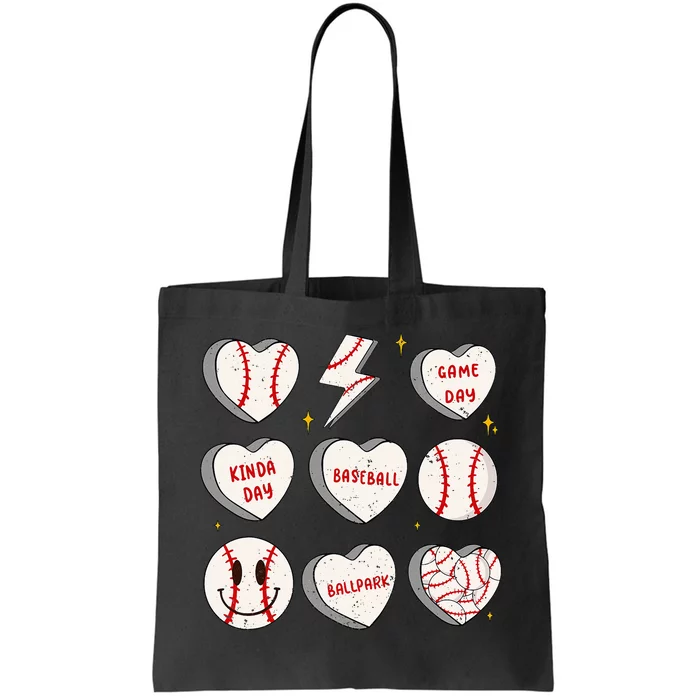 Retro Baseball Ballpark Baseball Lover Game Day Baseball Tote Bag