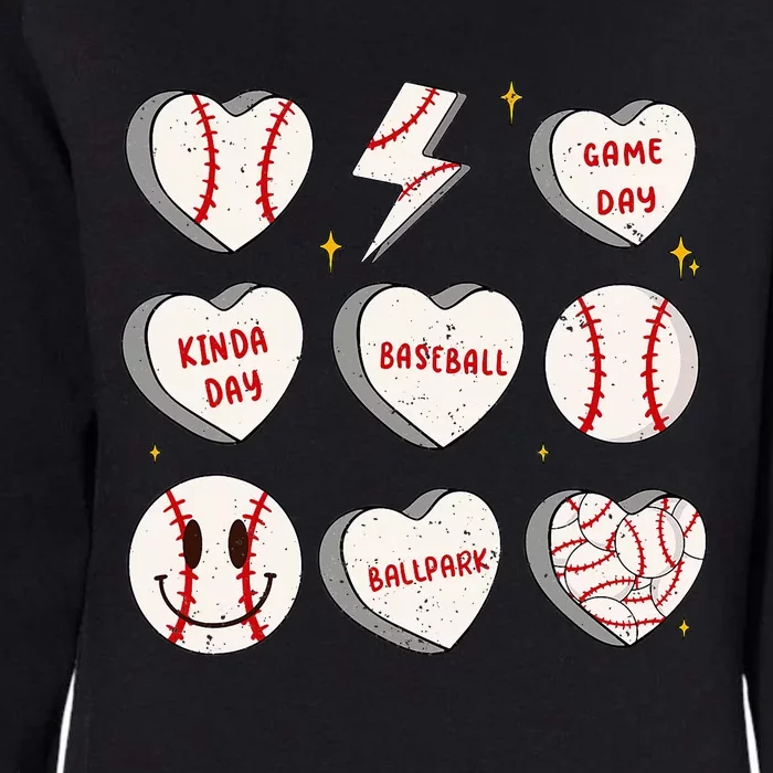 Retro Baseball Ballpark Baseball Lover Game Day Baseball Womens California Wash Sweatshirt