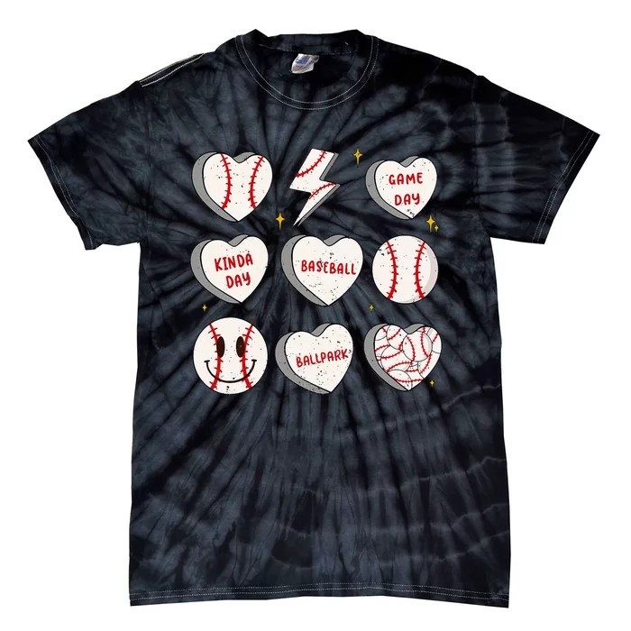 Retro Baseball Ballpark Baseball Lover Game Day Baseball Tie-Dye T-Shirt