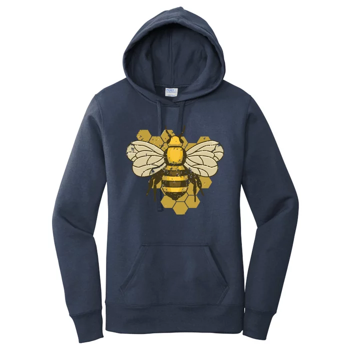 Retro Beekeeper Beekeeping Bumblebee Vintage Save The Bees Women's Pullover Hoodie