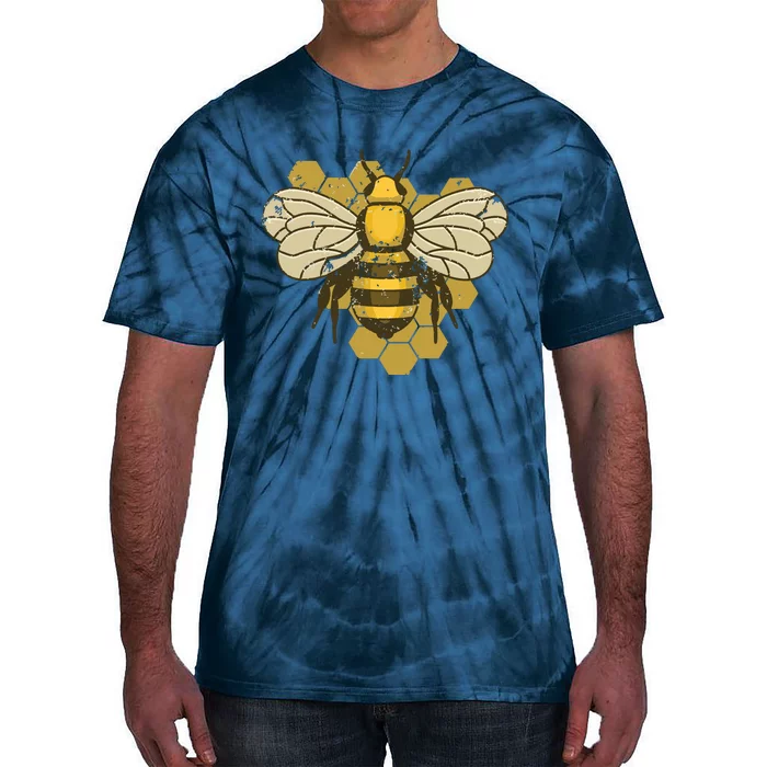 Retro Beekeeper Beekeeping Bumblebee Vintage Save The Bees Tie-Dye T-Shirt