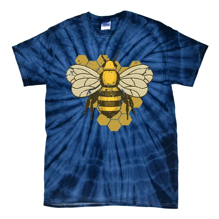 Retro Beekeeper Beekeeping Bumblebee Vintage Save The Bees Tie-Dye T-Shirt