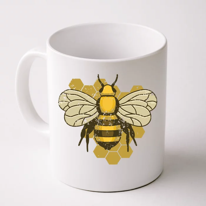 Retro Beekeeper Beekeeping Bumblebee Vintage Save The Bees Front & Back Coffee Mug