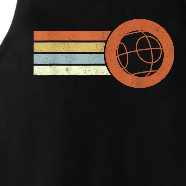 Retro Bocce Ball Player Vintage Bocce Ladies Tri-Blend Wicking Tank