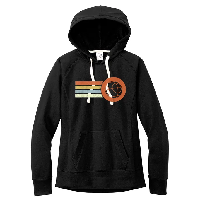 Retro Bocce Ball Player Vintage Bocce Women's Fleece Hoodie