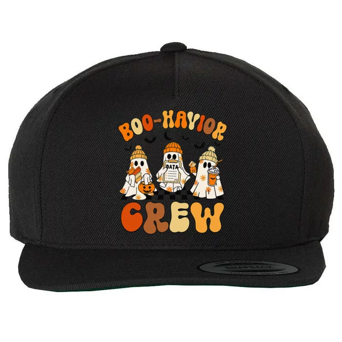 Retro Boohavior Crew Behavior Analyst Halloween Gift Wool Snapback Cap