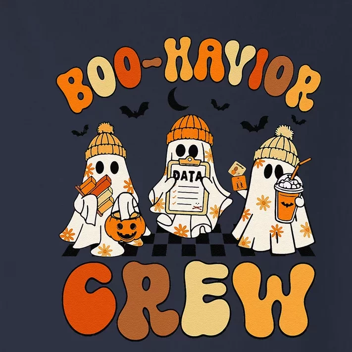 Retro Boohavior Crew Behavior Analyst Halloween Gift Toddler Long Sleeve Shirt