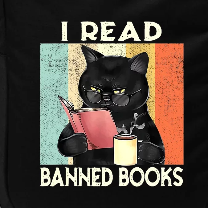 Reading Book Cat I Read Banned Books Funny Bookworms Impact Tech Backpack