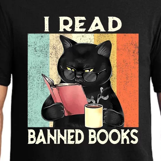 Reading Book Cat I Read Banned Books Funny Bookworms Pajama Set