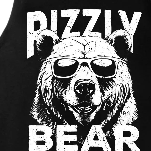 Rizzly Bear Cool Bear Wearing Sunglasses Rizz For Boy Ladies Tri-Blend Wicking Tank