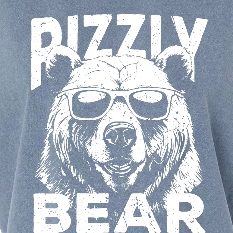 Rizzly Bear Cool Bear Wearing Sunglasses Rizz For Boy Garment-Dyed Women's Muscle Tee