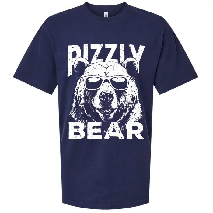 Rizzly Bear Cool Bear Wearing Sunglasses Rizz For Boy Sueded Cloud Jersey T-Shirt