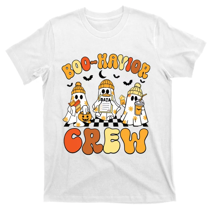 Retro Boohavior Crew Behavior Analyst Halloween Aba Rbt T-Shirt