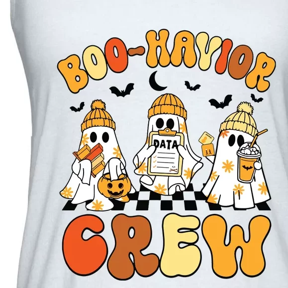 Retro Boohavior Crew Behavior Analyst Halloween Aba Rbt Ladies Essential Flowy Tank