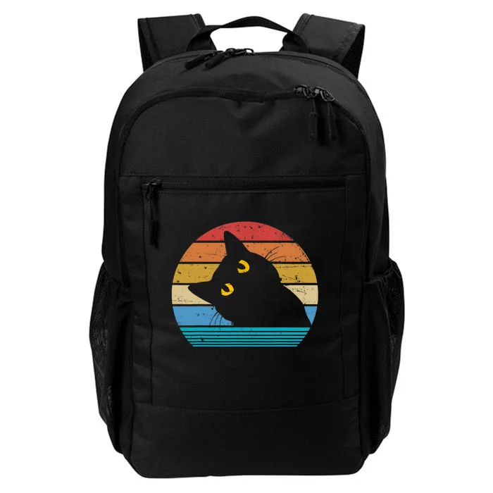 Retro Black Cat Lover Vintage Style Cats Cute Kitty Gift TShirt Daily Commute Backpack