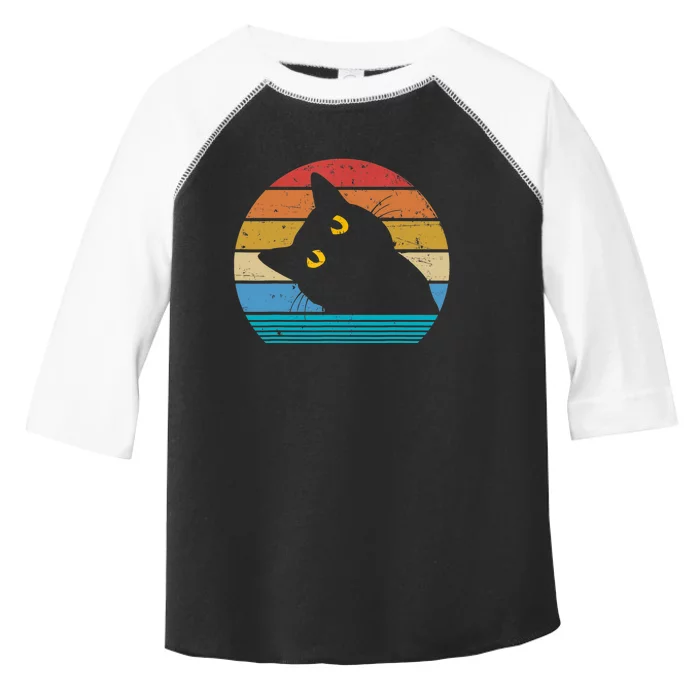 Retro Black Cat Lover Vintage Style Cats Cute Kitty Gift TShirt Toddler Fine Jersey T-Shirt