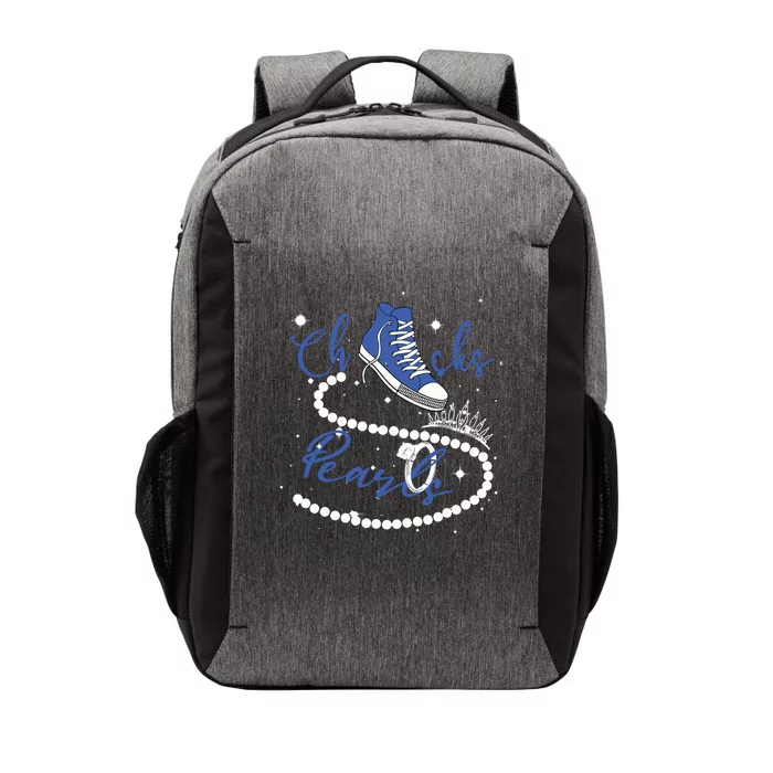 Royal Blue Chucks And Pearls Vector Backpack