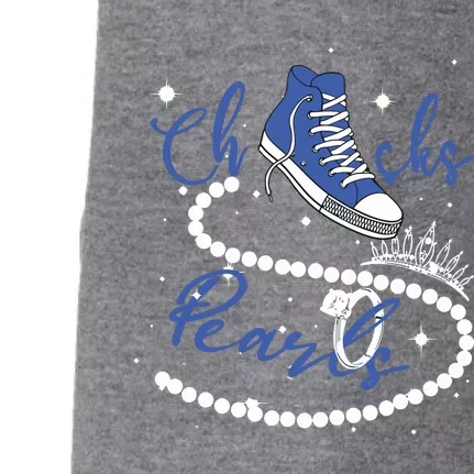 Royal Blue Chucks And Pearls Doggie 3-End Fleece Hoodie