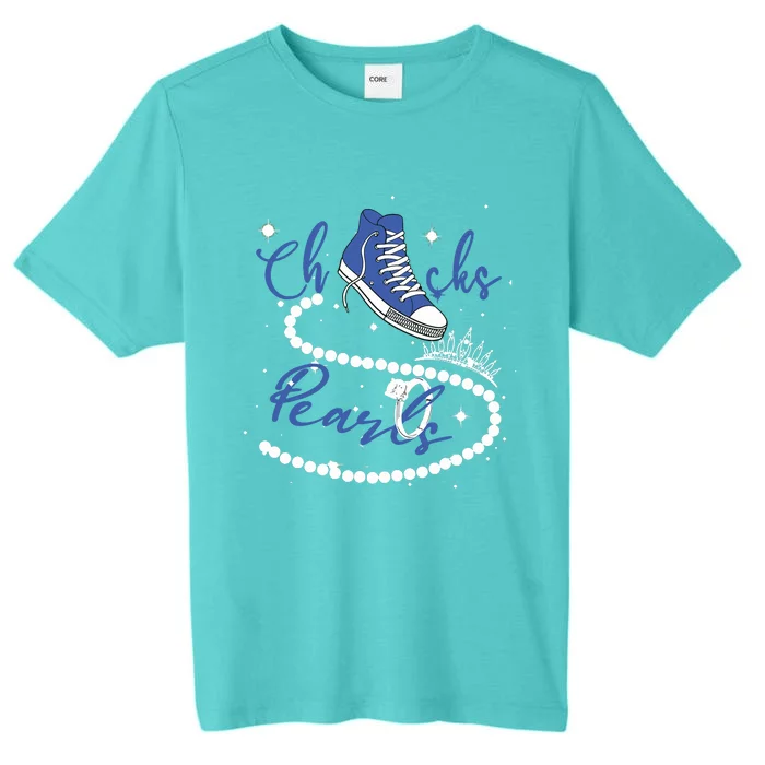 Royal Blue Chucks And Pearls ChromaSoft Performance T-Shirt