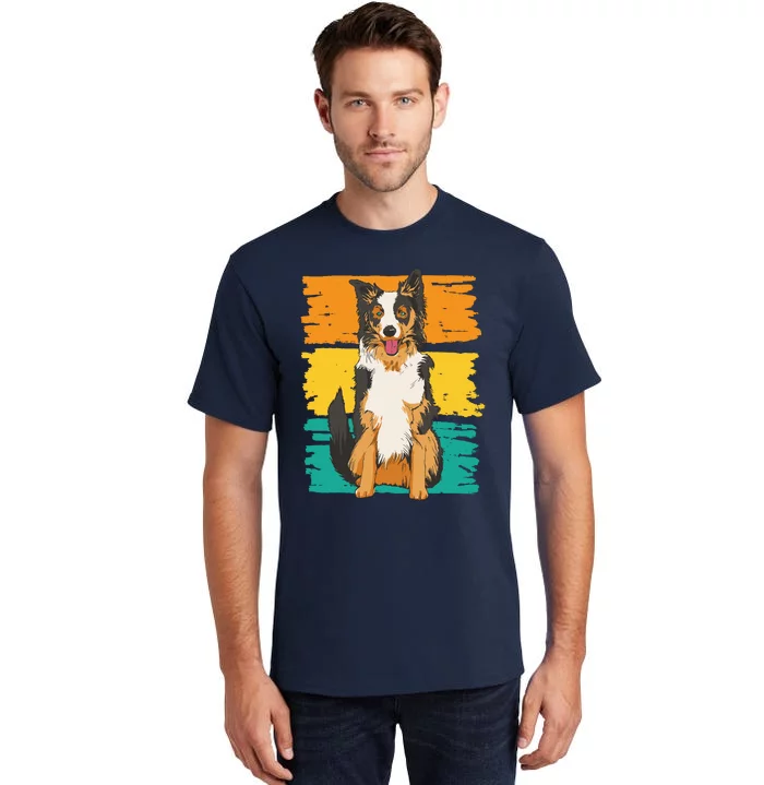 Retro Border Collie Tall T-Shirt