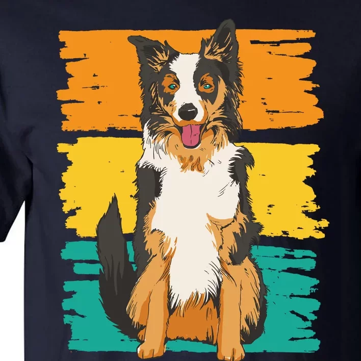 Retro Border Collie Tall T-Shirt