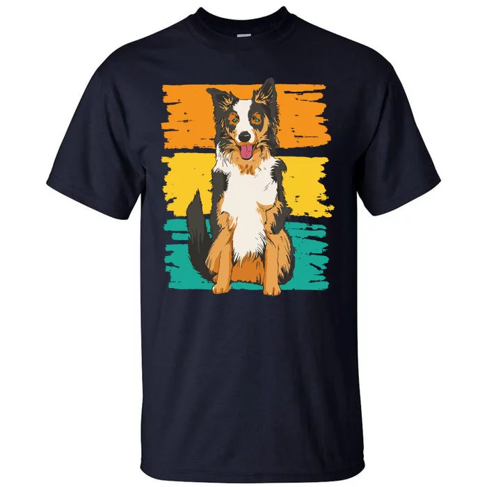 Retro Border Collie Tall T-Shirt