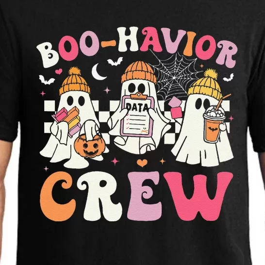 Retro Boohavior Crew Behavior Analyst Halloween Aba Rbt Gift Pajama Set