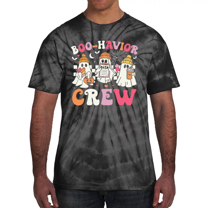 Retro Boohavior Crew Behavior Analyst Halloween Aba Rbt Gift Tie-Dye T-Shirt