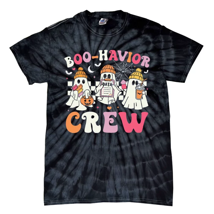 Retro Boohavior Crew Behavior Analyst Halloween Aba Rbt Gift Tie-Dye T-Shirt