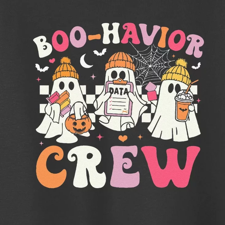 Retro Boohavior Crew Behavior Analyst Halloween Aba Rbt Gift Toddler T-Shirt