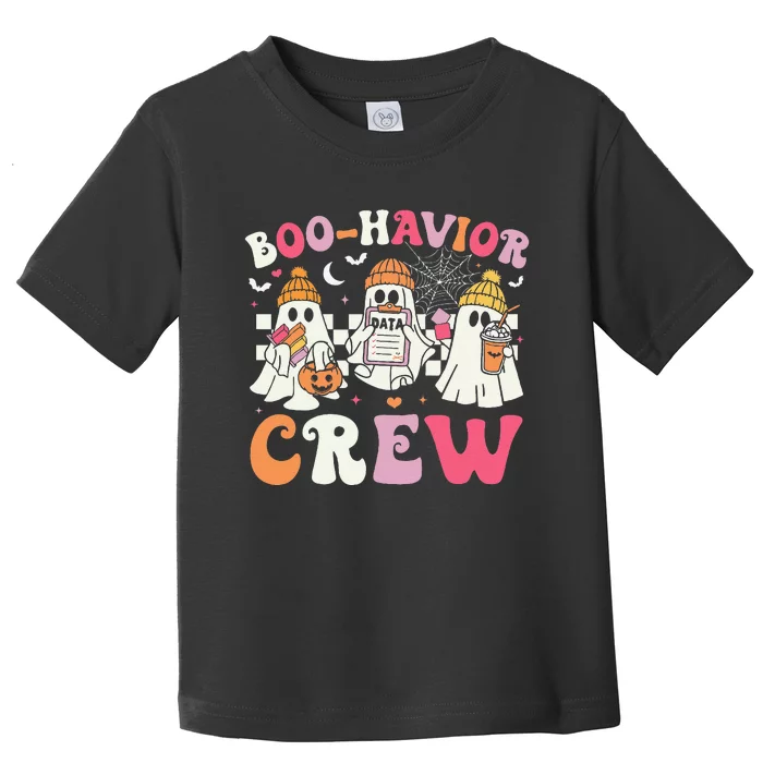 Retro Boohavior Crew Behavior Analyst Halloween Aba Rbt Gift Toddler T-Shirt