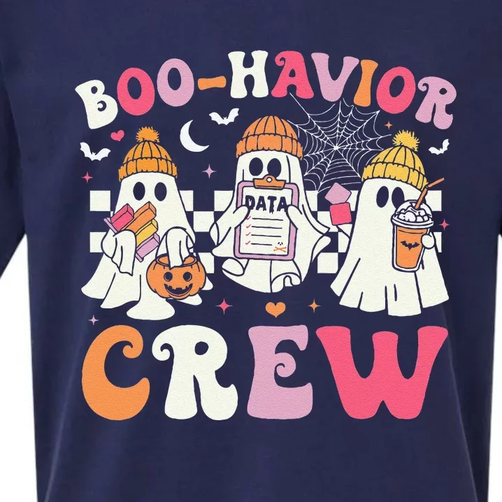 Retro Boohavior Crew Behavior Analyst Halloween Aba Rbt Gift Sueded Cloud Jersey T-Shirt