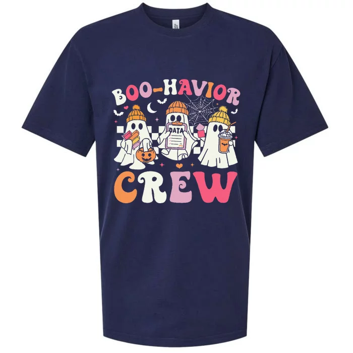 Retro Boohavior Crew Behavior Analyst Halloween Aba Rbt Gift Sueded Cloud Jersey T-Shirt