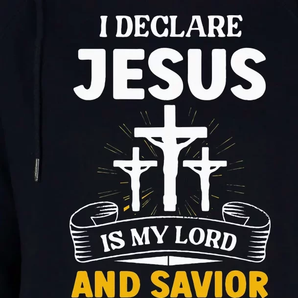 Religious Bible Church Jesus Is My Lord And Savior Womens Funnel Neck Pullover Hood