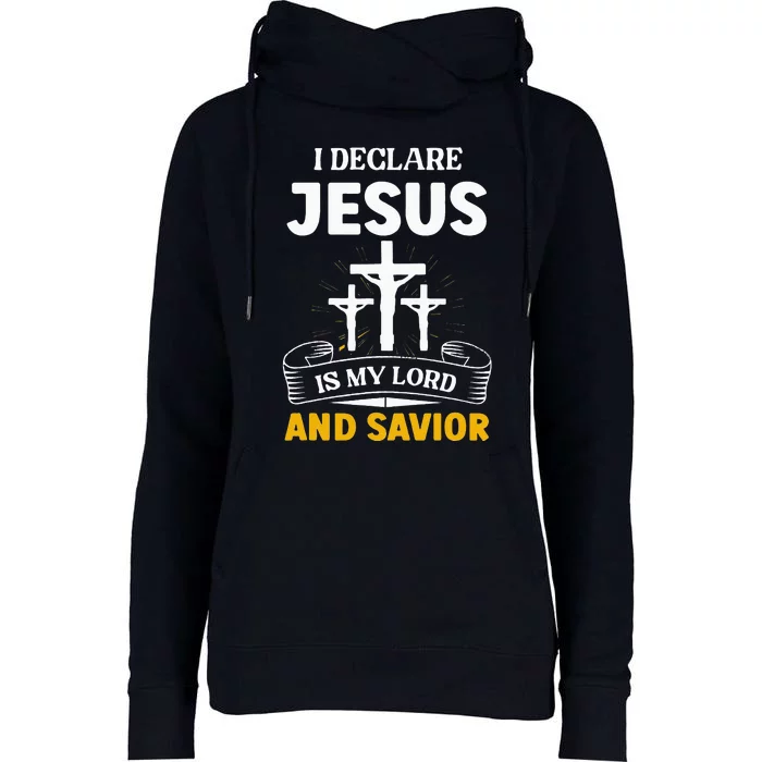 Religious Bible Church Jesus Is My Lord And Savior Womens Funnel Neck Pullover Hood