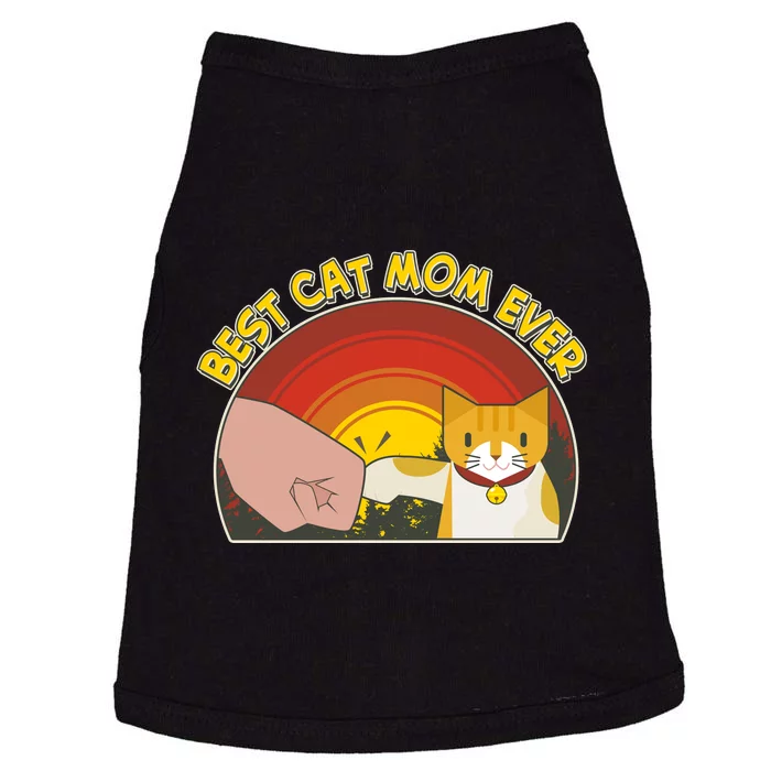 Retro Best Cat Mom Ever Doggie Tank