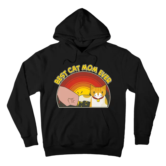 Retro Best Cat Mom Ever Hoodie